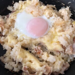 にんにくとベーコンのチーズリゾット